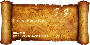 Fink Gusztáv névjegykártya